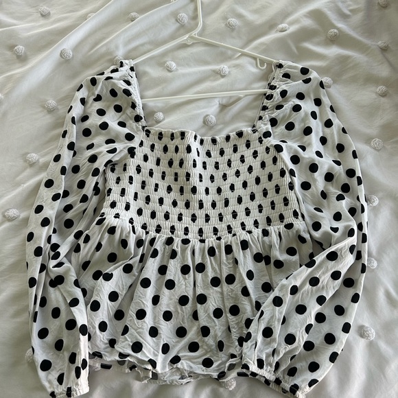 Francesca’s Dotted Blouse - Picture 1 of 3